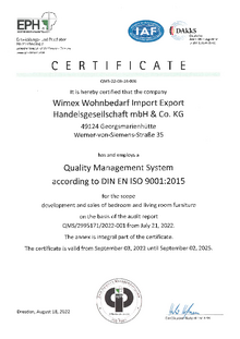 WIMEX - DIN EN ISO 9001-2015